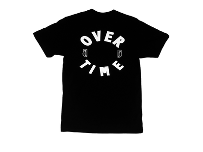 Overtime black/White tee